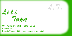 lili topa business card